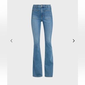 Veronica Beard Florence Flare High Rise Jeans Wash Cape